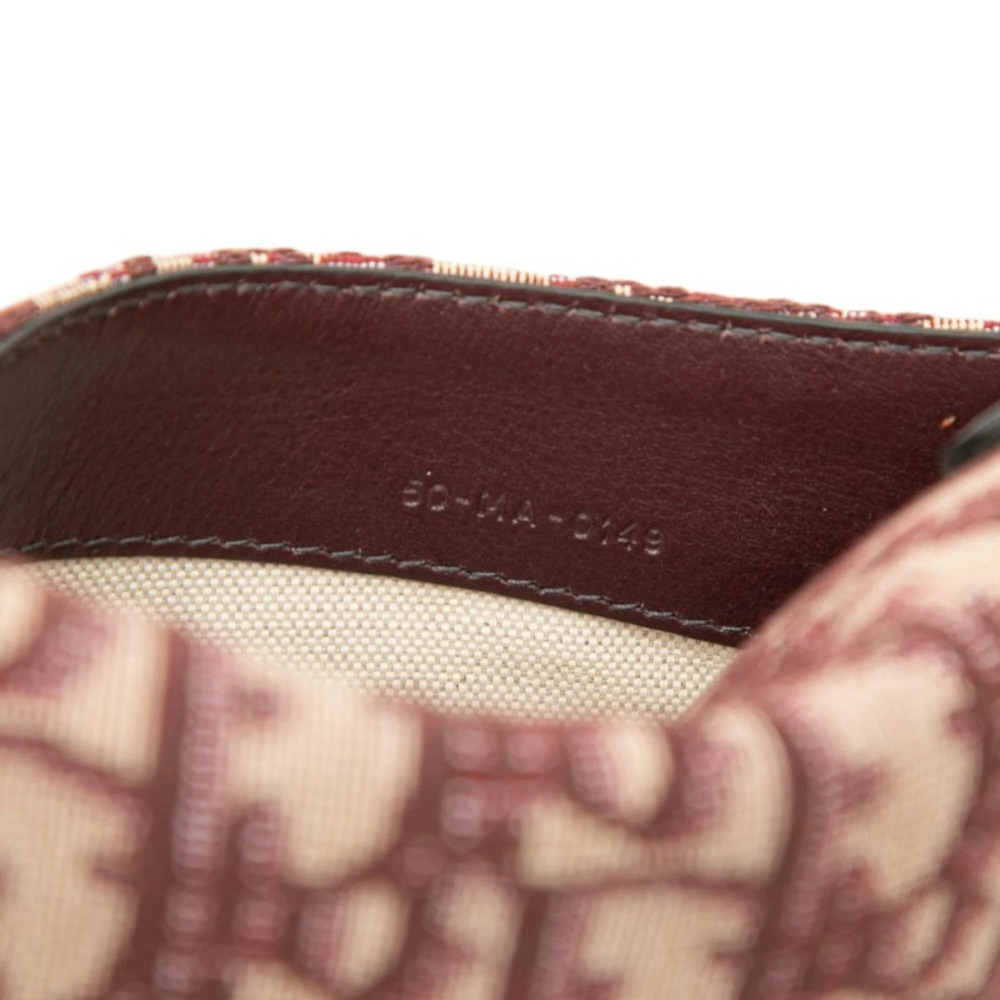 Christian Dior Dior Oblique Trotter Saddle Body Bag Waist Belt Wine Red Beige... - Picture 6 of 6